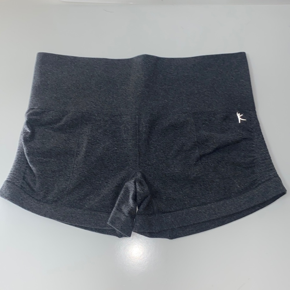 Dark Gray Fitted Athletic Shorts